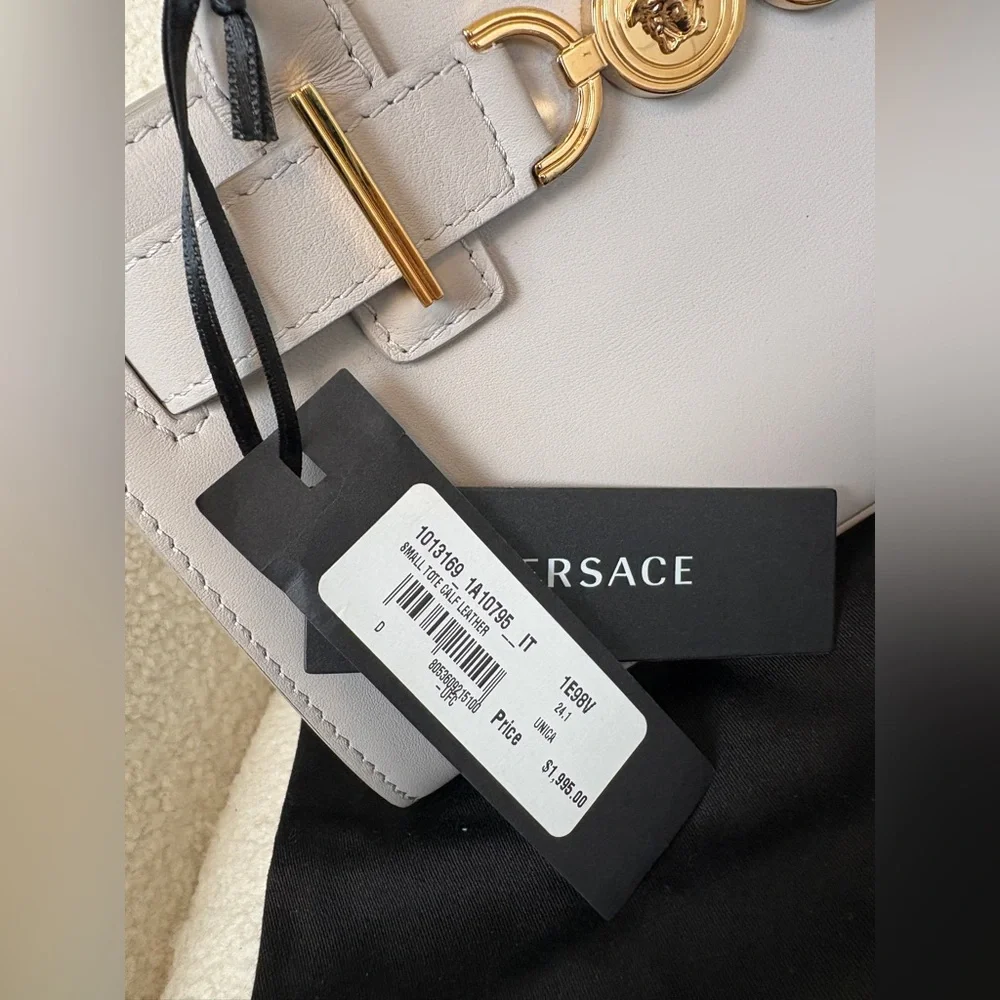 Versace Gray Medusa 95 Tote Bag Small NWT - Picture 4 of 12
